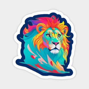 Colorful Lions Head Magnet