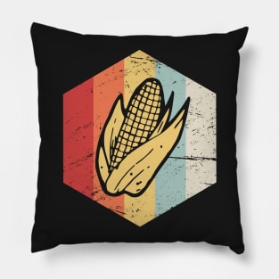 Retro Vintage Corn Farmer Icon Pillow