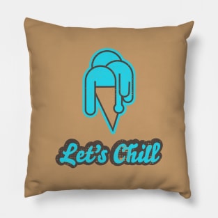 Let's Chill Ice Cream Pun Pillow