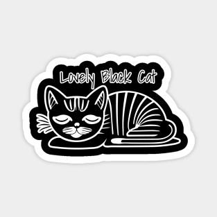 Lovely black cat Magnet