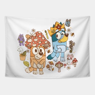 Bluey King Bingo Mushroom Tapestry