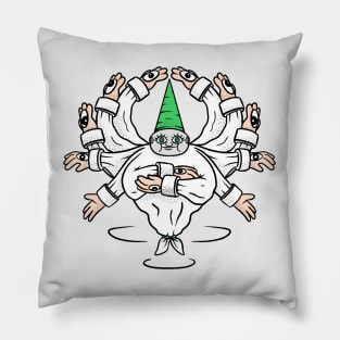 Whimsical Elf Green Hat Guy - Biblically Accurate Tiktok Pillow