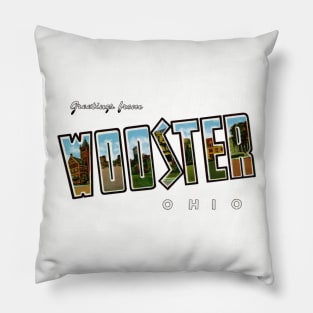 Greetings from Wooster Ohio Pillow