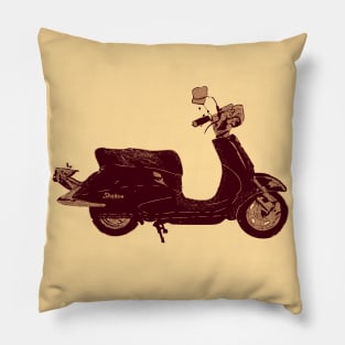 Retro Vintage Scooter Pillow