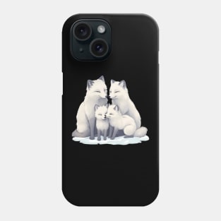 Fox Mum Dad & Cubs Phone Case