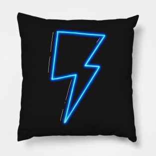 lightning bolt blue Pillow