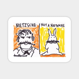 Bunny Spotter: Neitzsche - Not a Nietzsche funny rabbit cartoon Magnet