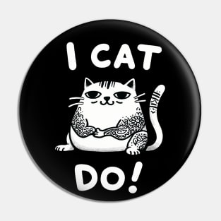 I Cat I do Tattoo Cat Pin