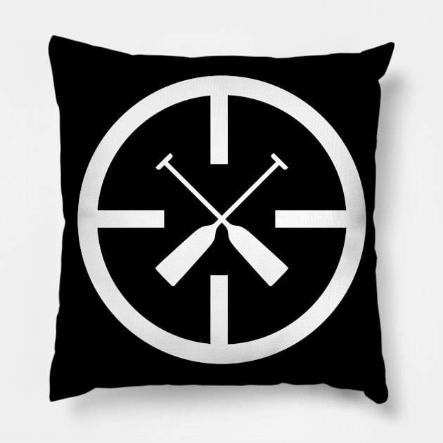 Rowing Paddling Sports Crew Team Target Circle Pillow by Shirtbubble