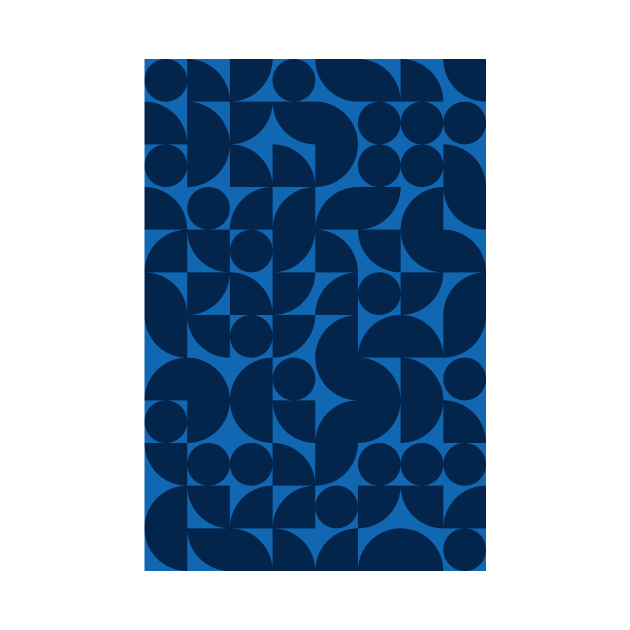 Men Bluish Geometric Pattern - Shapes #5 by Trendy-Now