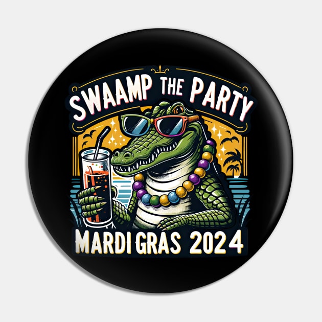 Swamp the Party: Alligator's Mardi Gras Bash 2024 Pin by Mapd