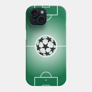 Football Field Soccer PItch Cartoon Art Style Drawing for Sports Fans Phone Case