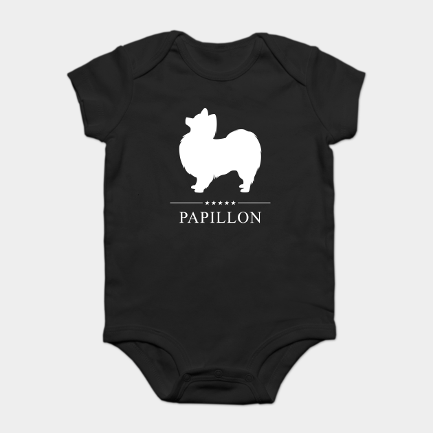 Papillon Dog White Silhouette Papillon Body Bebe Teepublic Fr