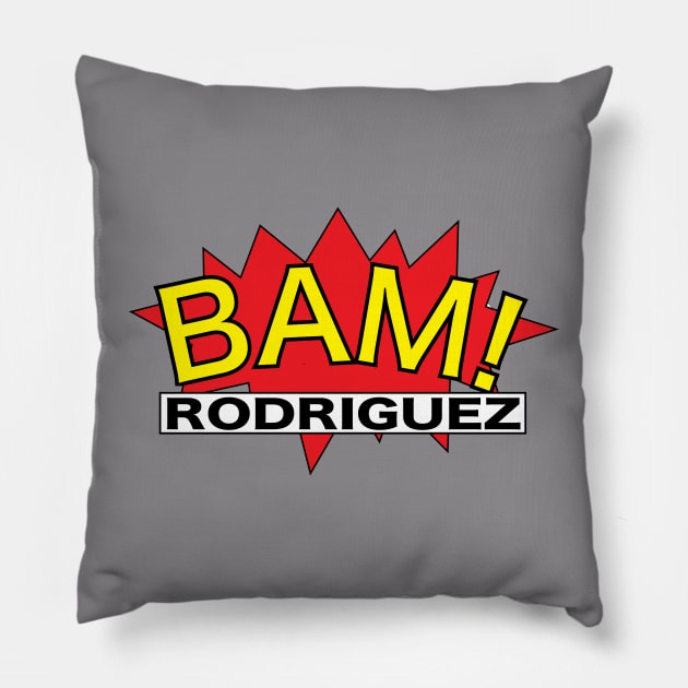 Jesse Bam Rodriguez Mexican American Boxer Pillow by Estudio3e