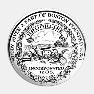 1951 Brookline Massachusetts Town Seal Pin