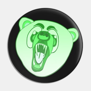 Green Fade Bear Pin