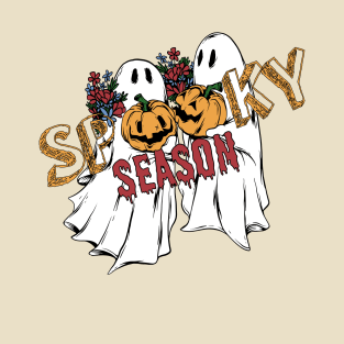 Spooky Season Groovy Ghost T-Shirt