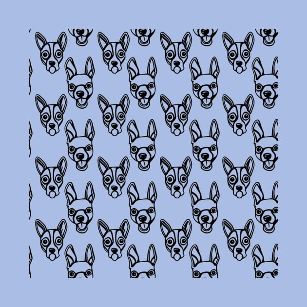 Chihuahua style laughing dog head pattern by Nice Surprise