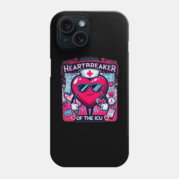 Valentine ICU Nurse Heartbreaker - Playful Nurse IMCU Phone Case by Neldy