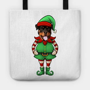 Rottweiler Christmas Elf Tote