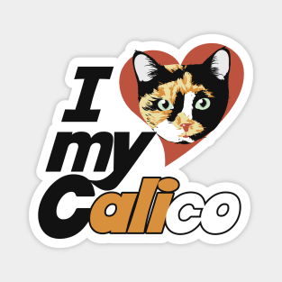 I love my calico cat Magnet