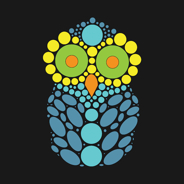 Multicoloured Owl by Rhubarb Myrtle