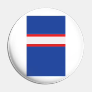 Oldham Athletic Retro 1985 Blue Red White Bar Jersey Pin