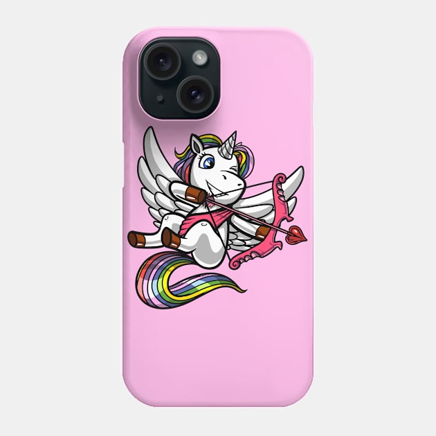 Unicorn Valentines Day Cupid Phone Case by underheaven