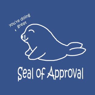 Seal of Approval White Pocket T-Shirt