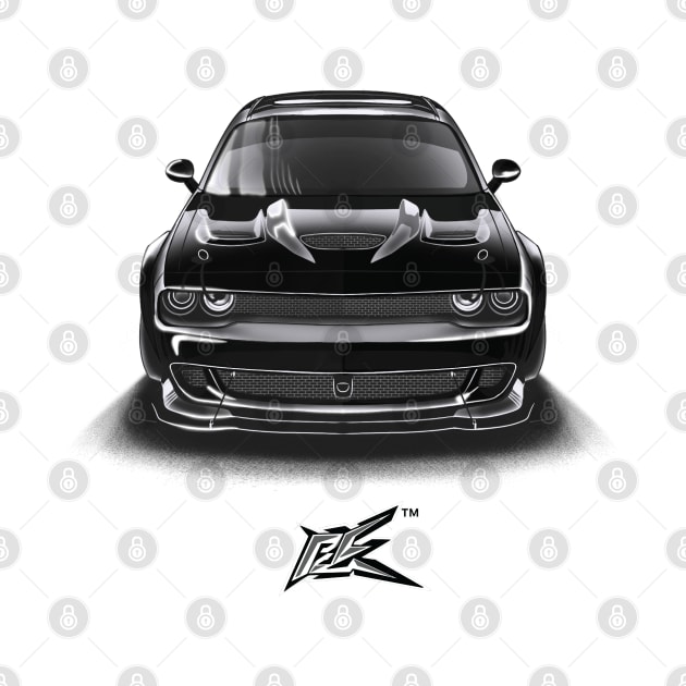 dodge challenger demon black by naquash