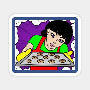 Retro Baking Cake Hobby Magnet