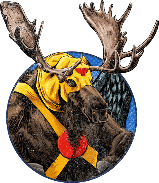 Golden Age Hawkmoose Kids T-Shirt by ThirteenthFloor