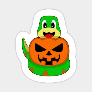 Snake Halloween Pumpkin Magnet