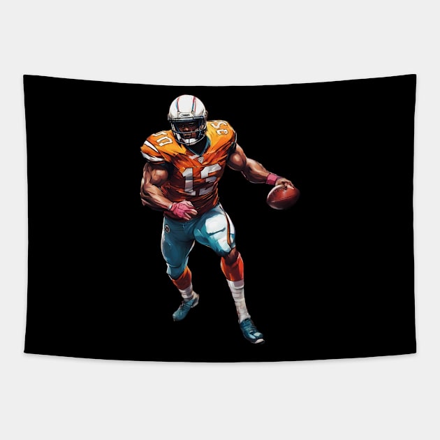 End Zone American Football Tapestry by animegirlnft