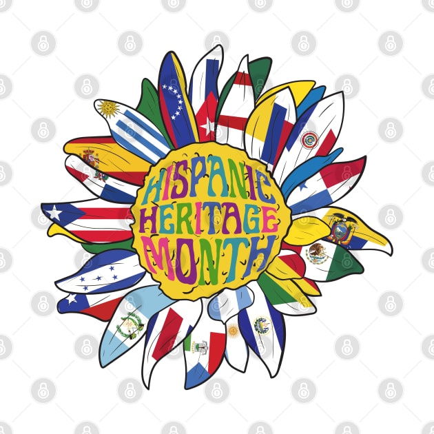 National Hispanic Heritage Month sunflofer by Myartstor 