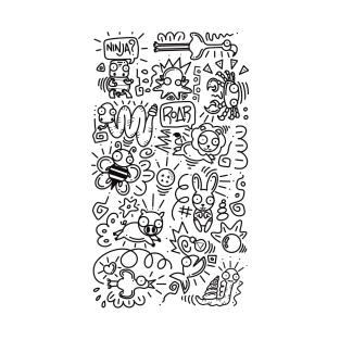 Doodle art Animal pattern T-Shirt
