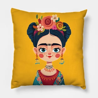 Frida Cartoon Pillow