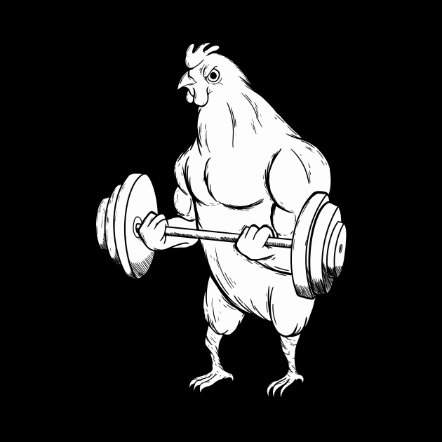 Inktober Day 5 Chicken -  Swol as cluck by WeFlaps Comics Merch