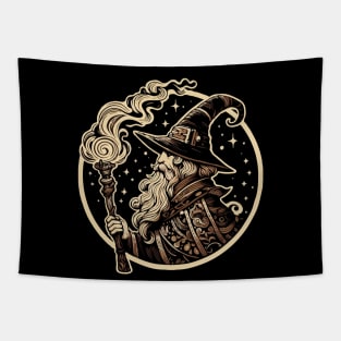 Wizard Flaming Torch Tapestry