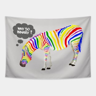 Rainbow Zebra Tapestry