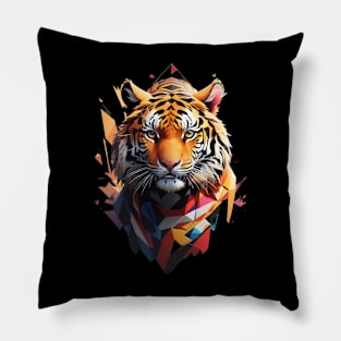 A Silhouette Design  Of A Tiger Pillow