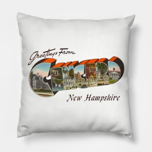 Greetings from Concord New Hampshire Pillow