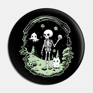 skeleton and friends Pin