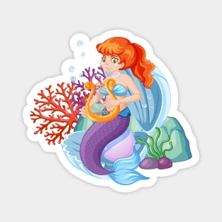 Mermaid Cartoon Magnet