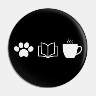 Dogs, Books and Coffee Cute Gift 2020 Pin