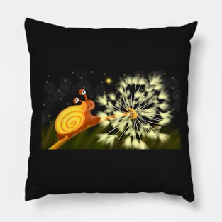 Little Slow Snail and the Dandelion Pillow