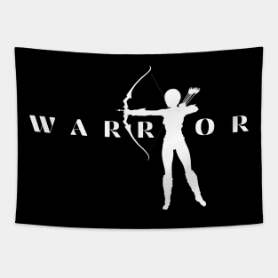 Warrior Princess with Bow and Arrow Tapestry