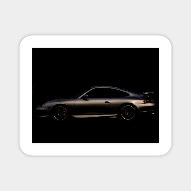 Silver Porsche 911 996 Magnet by captureasecond