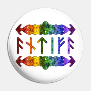 Antifa Runes - Rainbow Pin