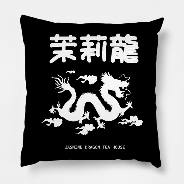 Jasmine Dragon Tea House 2 Pillow by Neon Bang Bang